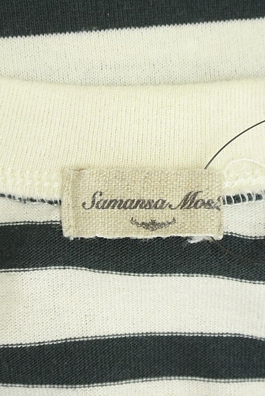 Samansa Mos2（サマンサモスモス）の古着「胸刺繍七分袖ボーダーカットソー（カットソー・プルオーバー）」大画像６へ