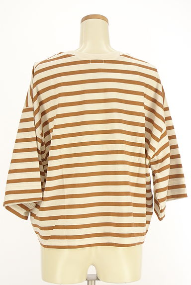 Samansa Mos2（サマンサモスモス）の古着「胸刺繍七分袖ボーダーカットソー（カットソー・プルオーバー）」大画像２へ