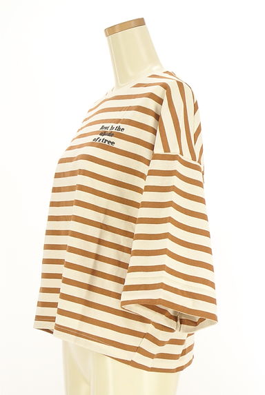 Samansa Mos2（サマンサモスモス）の古着「胸刺繍七分袖ボーダーカットソー（カットソー・プルオーバー）」大画像３へ