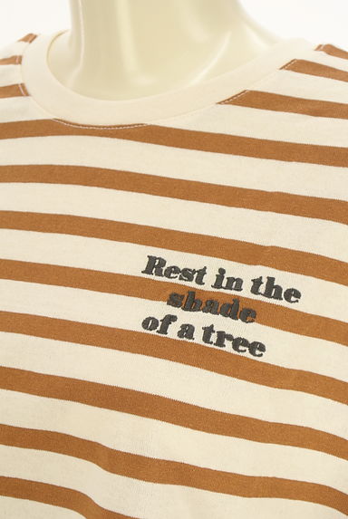 Samansa Mos2（サマンサモスモス）の古着「胸刺繍七分袖ボーダーカットソー（カットソー・プルオーバー）」大画像４へ