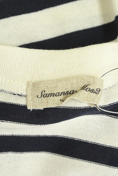 Samansa Mos2（サマンサモスモス）の古着「胸刺繍七分袖ボーダーカットソー（カットソー・プルオーバー）」大画像６へ