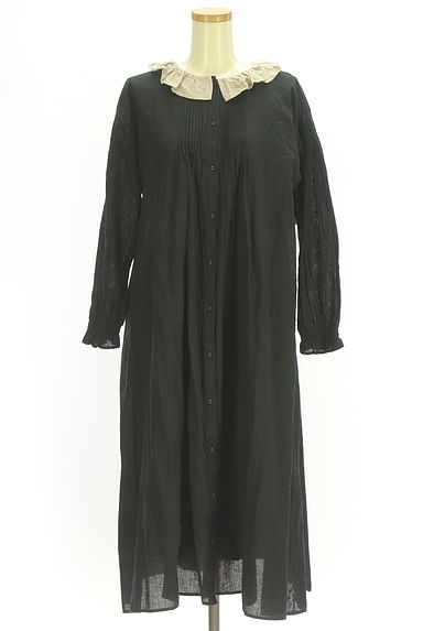 Samansa Mos2（サマンサモスモス）の古着「KAZUMI×Samansa Mos2　フリルカラーピンタックワンピース（ワンピース・チュニック）」大画像１へ