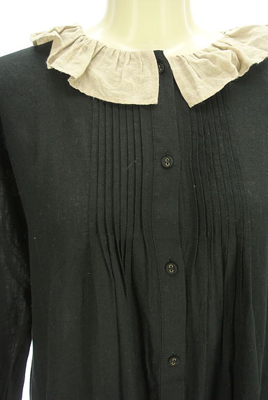 Samansa Mos2（サマンサモスモス）の古着「KAZUMI×Samansa Mos2　フリルカラーピンタックワンピース（ワンピース・チュニック）」大画像４へ