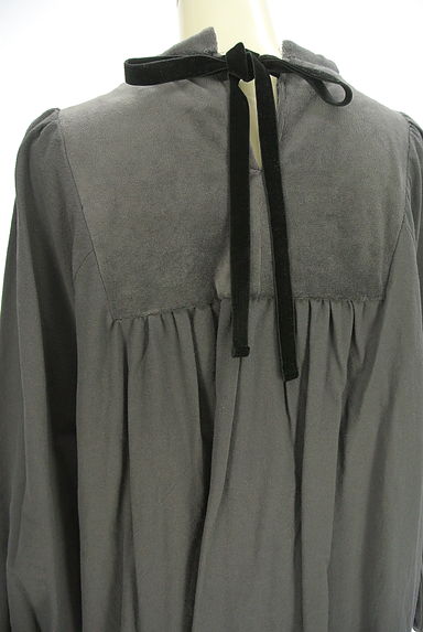 Samansa Mos2（サマンサモスモス）の古着「ベロア花刺繍コットンワンピース（ワンピース・チュニック）」大画像５へ