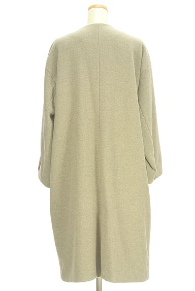 Samansa Mos2（サマンサモスモス）の古着「ノーカラーダブルボタンロングコート（コート）」大画像２へ