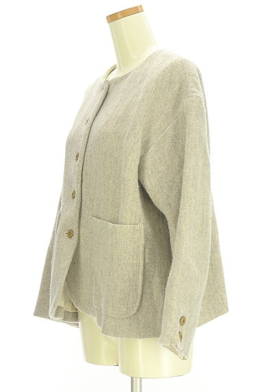 Samansa Mos2（サマンサモスモス）の古着「TSUHARU by Samansa Mos2 ノーカラーショートコート（コート）」大画像３へ