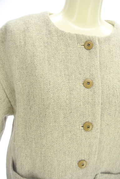 Samansa Mos2（サマンサモスモス）の古着「TSUHARU by Samansa Mos2 ノーカラーショートコート（コート）」大画像４へ