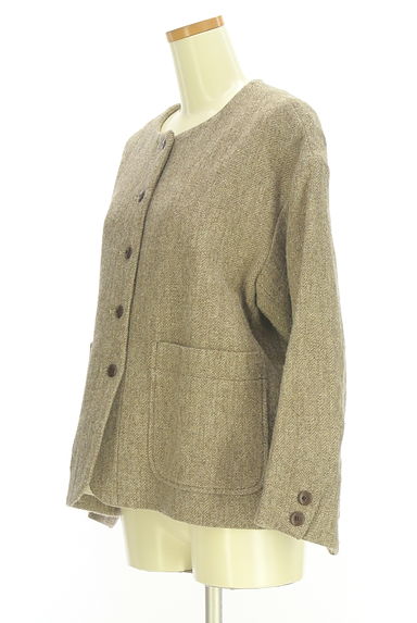 Samansa Mos2（サマンサモスモス）の古着「TSUHARU by Samansa Mos2 ノーカラーショートコート（コート）」大画像３へ