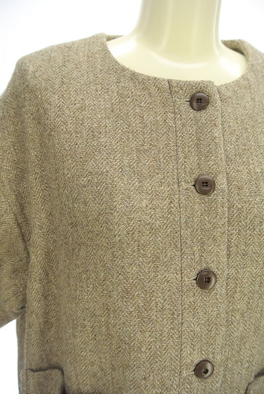 Samansa Mos2（サマンサモスモス）の古着「TSUHARU by Samansa Mos2 ノーカラーショートコート（コート）」大画像４へ