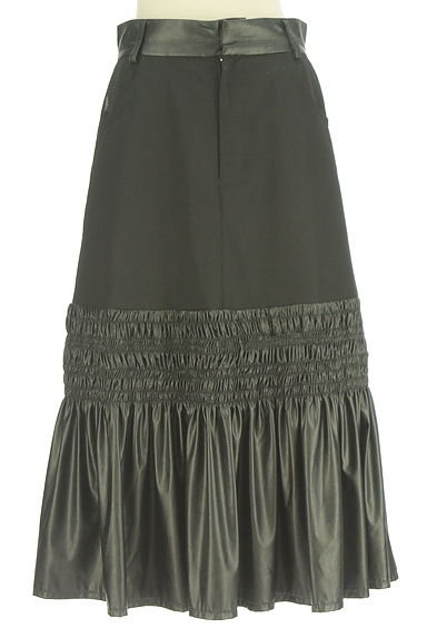 Lois CRAYON（ロイスクレヨン）の古着「エコレザー切替ロングフレアスカート（ロングスカート・マキシスカート）」大画像１へ