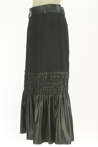 Lois CRAYON（ロイスクレヨン）の古着「エコレザー切替ロングフレアスカート（ロングスカート・マキシスカート）」大画像３へ