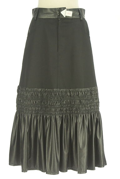 Lois CRAYON（ロイスクレヨン）の古着「エコレザー切替ロングフレアスカート（ロングスカート・マキシスカート）」大画像４へ