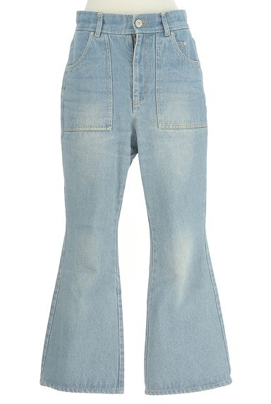 Lois CRAYON（ロイスクレヨン）の古着「フレアクロップドデニムパンツ（デニムパンツ）」大画像１へ