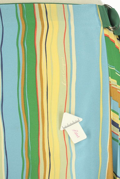 Lois CRAYON（ロイスクレヨン）の古着「マルチストライプイレヘムサテンスカート（ロングスカート・マキシスカート）」大画像５へ