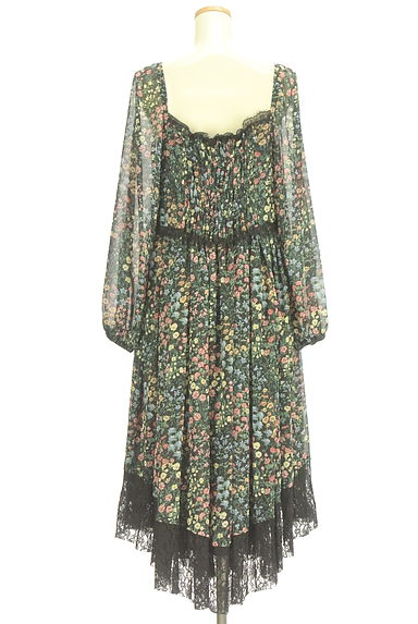 クリックで大画像表示 Lois CRAYON(ロイスクレヨン)の古着「小花柄シフォンロングワンピース(ワンピース・チュニック)」大画像2へ