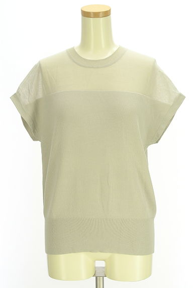 PLST（プラステ）の古着「シアー切替フレンチスリーブニット（ニット）」大画像１へ