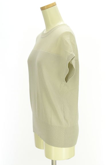 PLST（プラステ）の古着「シアー切替フレンチスリーブニット（ニット）」大画像３へ