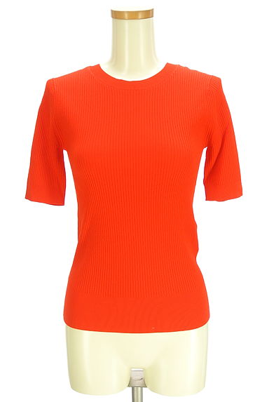 クリックで大画像表示 PLST(プラステ)の古着「後ろVネック半袖リブニット(ニット)」大画像1へ