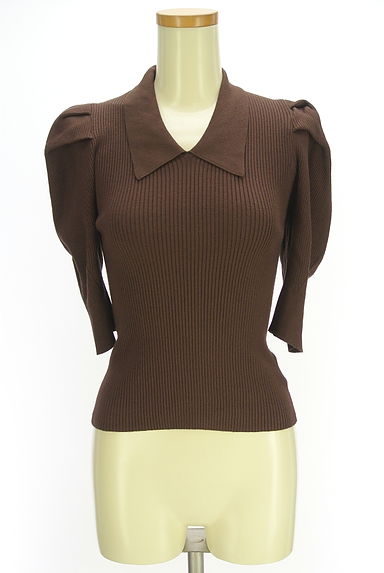 Snidel（スナイデル）の古着「パワーショルダーリブニット（ニット）」大画像１へ