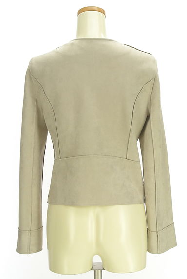 INTER PLANET（インタープラネット）の古着「スウェード調ノーカラージャケット（ブルゾン・スタジャン）」大画像２へ