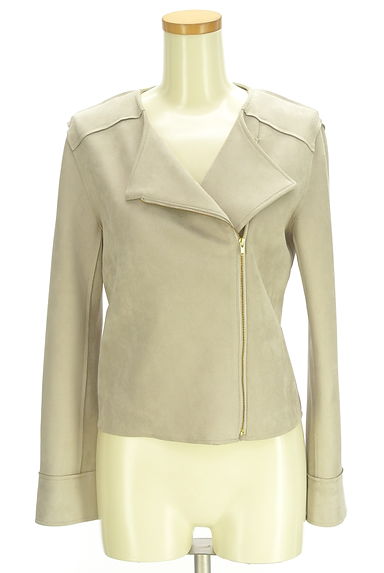 INTER PLANET（インタープラネット）の古着「スウェード調ノーカラージャケット（ブルゾン・スタジャン）」大画像４へ