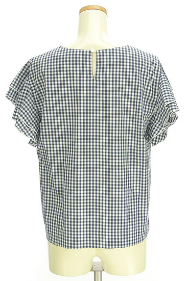 クリックで大画像表示 INTER PLANET(インタープラネット)の古着「ダブルフリル袖チェックブラウス(カットソー・プルオーバー)」大画像2へ