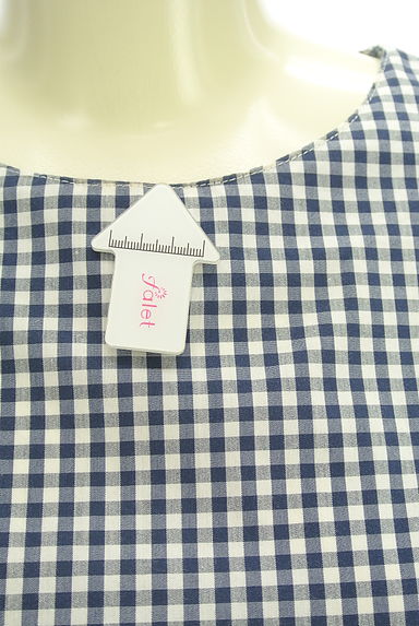 クリックで大画像表示 INTER PLANET(インタープラネット)の古着「ダブルフリル袖チェックブラウス(カットソー・プルオーバー)」大画像5へ