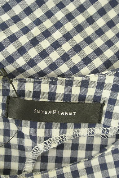 クリックで大画像表示 INTER PLANET(インタープラネット)の古着「ダブルフリル袖チェックブラウス(カットソー・プルオーバー)」大画像6へ