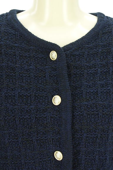 PROPORTION BODY DRESSING（プロポーションボディドレッシング）の古着「グラフチェック柄織ニットジャケット（ジャケット）」大画像４へ