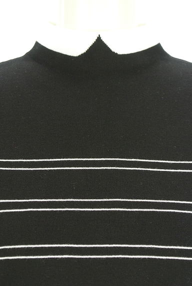 MACKINTOSH PHILOSOPHY（マッキントッシュ フィロソフィー）の古着「フェイク襟ボーダー柄ニットトップス（ニット）」大画像４へ