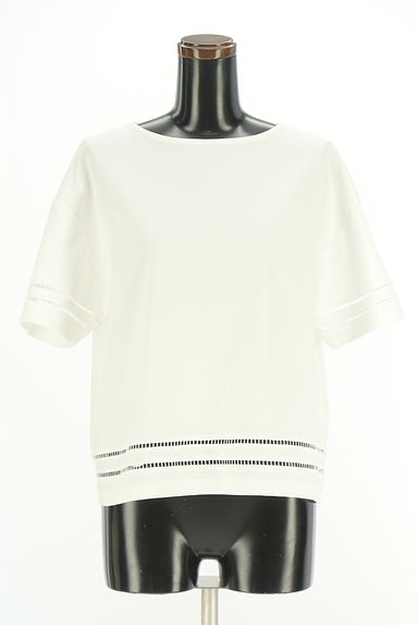 MACKINTOSH PHILOSOPHY（マッキントッシュ フィロソフィー）の古着「透かし編み刺繍ライン入り半袖カットソー（カットソー・プルオーバー）」大画像１へ