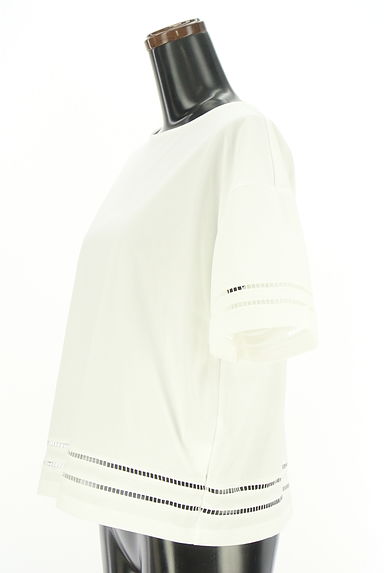 MACKINTOSH PHILOSOPHY（マッキントッシュ フィロソフィー）の古着「透かし編み刺繍ライン入り半袖カットソー（カットソー・プルオーバー）」大画像３へ