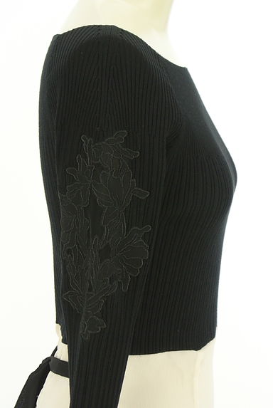 Apuweiser riche（アプワイザーリッシェ）の古着「リブニット×シフォン切替ワンピース（ワンピース・チュニック）」大画像４へ