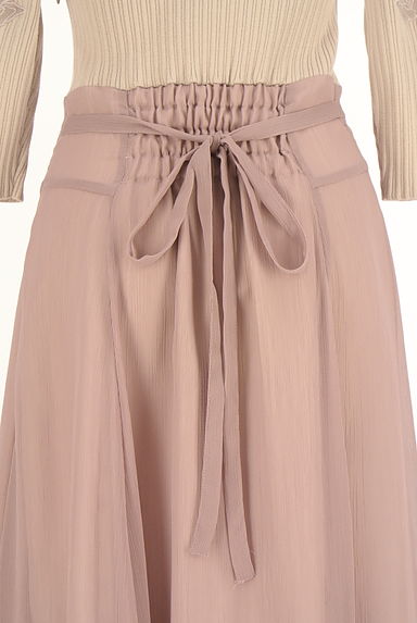 Apuweiser riche（アプワイザーリッシェ）の古着「リブニット×シフォン 別地切替ワンピース（ワンピース・チュニック）」大画像５へ