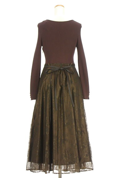 Apuweiser riche（アプワイザーリッシェ）の古着「リブニット×総レース 切替ワンピース（ワンピース・チュニック）」大画像２へ