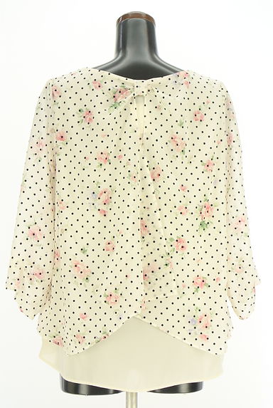 Rose Tiara（ローズティアラ）の古着「花柄×ドット柄 シフォンカットソー（カットソー・プルオーバー）」大画像２へ