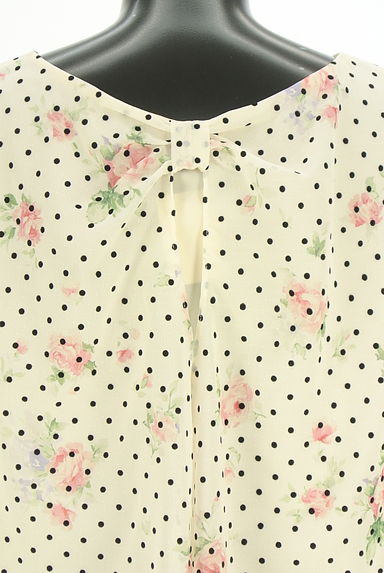 Rose Tiara（ローズティアラ）の古着「花柄×ドット柄 シフォンカットソー（カットソー・プルオーバー）」大画像４へ