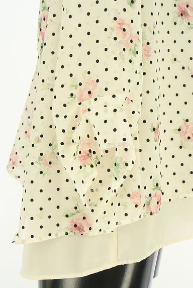 Rose Tiara（ローズティアラ）の古着「花柄×ドット柄 シフォンカットソー（カットソー・プルオーバー）」大画像５へ