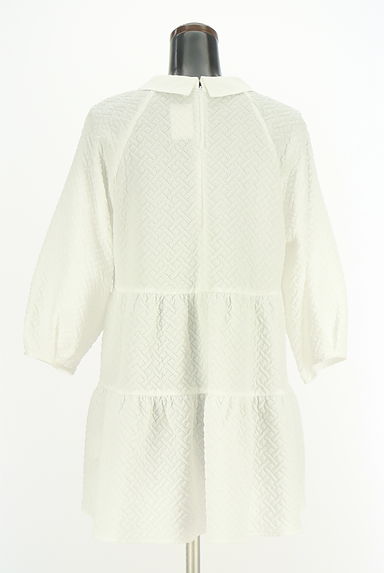 Rose Tiara（ローズティアラ）の古着「ぷっくり模様地ペプラムカットソー（カットソー・プルオーバー）」大画像２へ