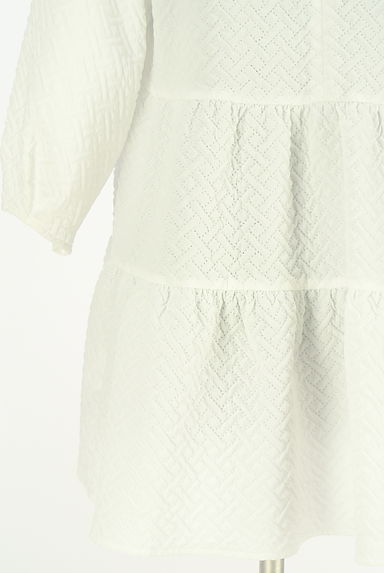 Rose Tiara（ローズティアラ）の古着「ぷっくり模様地ペプラムカットソー（カットソー・プルオーバー）」大画像５へ