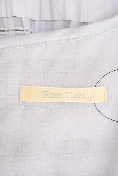 Rose Tiara（ローズティアラ）の古着「半そでチェック柄シアーカットソー（ワンピース・チュニック）」大画像６へ