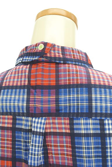 FRAPBOIS（フラボア）の古着「FRAPBOIS half アシメポケットチェックシャツ（ブラウス）」大画像４へ