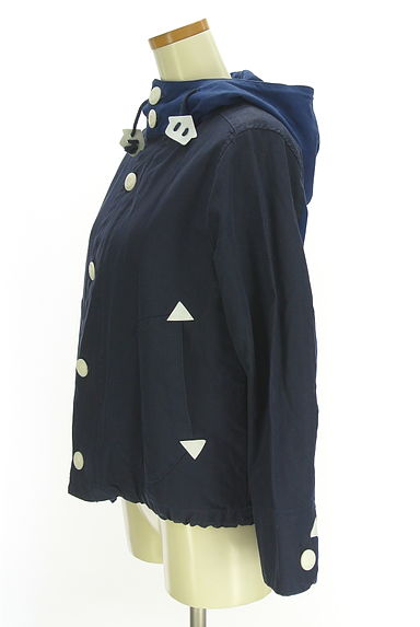 POU DOU DOU（プードゥドゥ）の古着「ボアライナー付きフーディブルゾン（ブルゾン・スタジャン）」大画像３へ