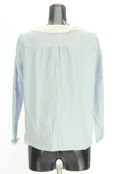 Samansa Mos2（サマンサモスモス）の古着「刺繍襟ストライプブラウス（ブラウス）」大画像２へ