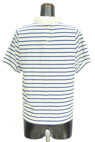 POU DOU DOU（プードゥドゥ）の古着「フリル襟ボーダーカットソー（カットソー・プルオーバー）」大画像２へ