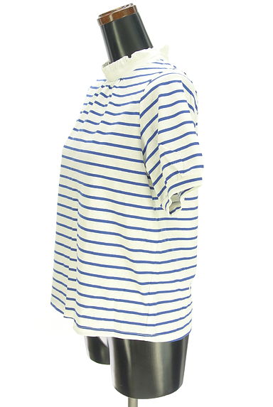 POU DOU DOU（プードゥドゥ）の古着「フリル襟ボーダーカットソー（カットソー・プルオーバー）」大画像３へ