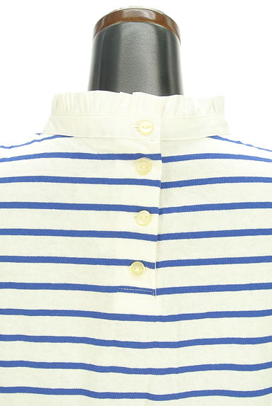 POU DOU DOU（プードゥドゥ）の古着「フリル襟ボーダーカットソー（カットソー・プルオーバー）」大画像４へ