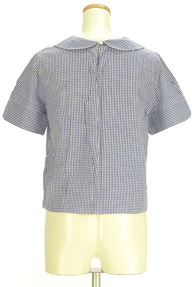 クリックで大画像表示 POU DOU DOU(プードゥドゥ)の古着「りぼん丸襟ギンガムチェックブラウス(カットソー・プルオーバー)」大画像2へ