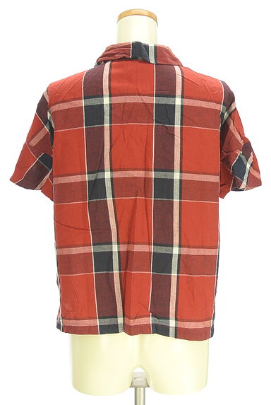 POU DOU DOU（プードゥドゥ）の古着「綿麻丸襟チェックシャツ（ブラウス）」大画像２へ