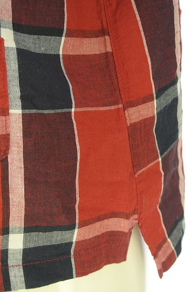 POU DOU DOU（プードゥドゥ）の古着「綿麻丸襟チェックシャツ（ブラウス）」大画像５へ